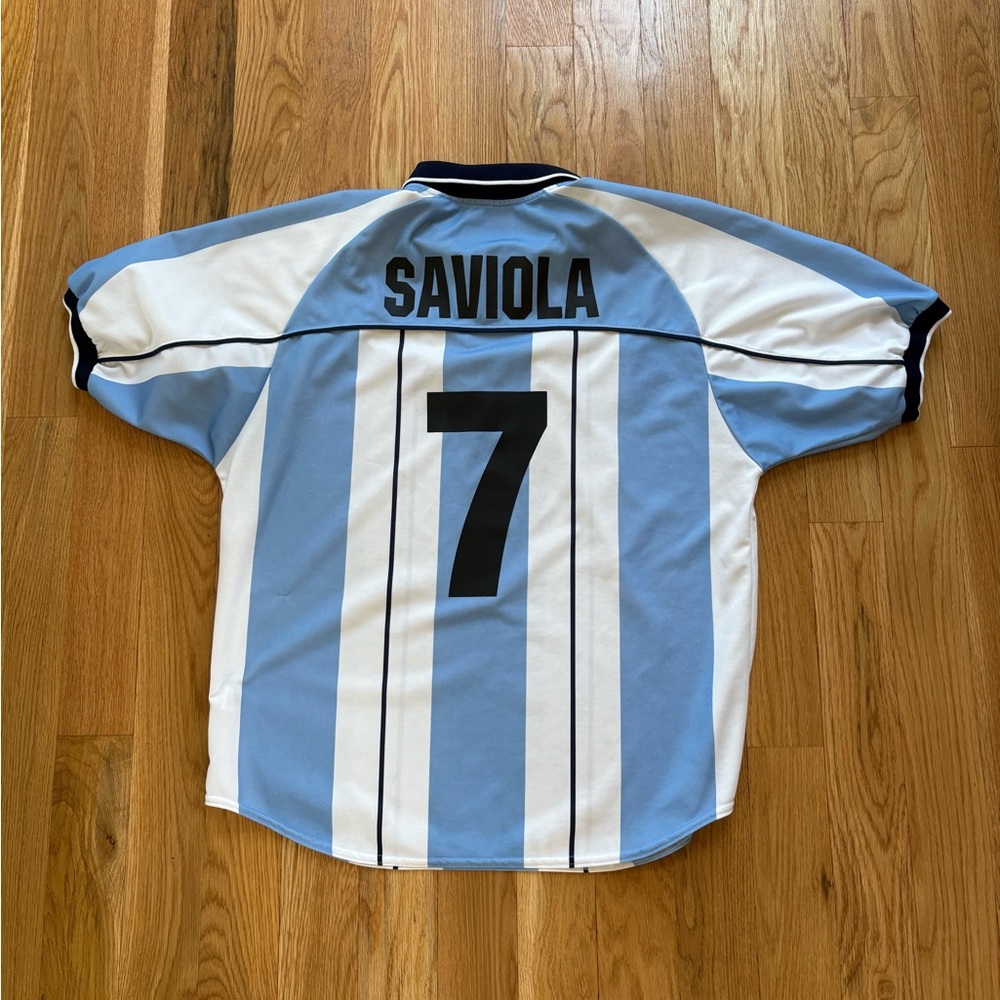 Argentina National Team Reebok 2000 Saviola 7 Jersey Shirt Kit Vintage Y2K XL